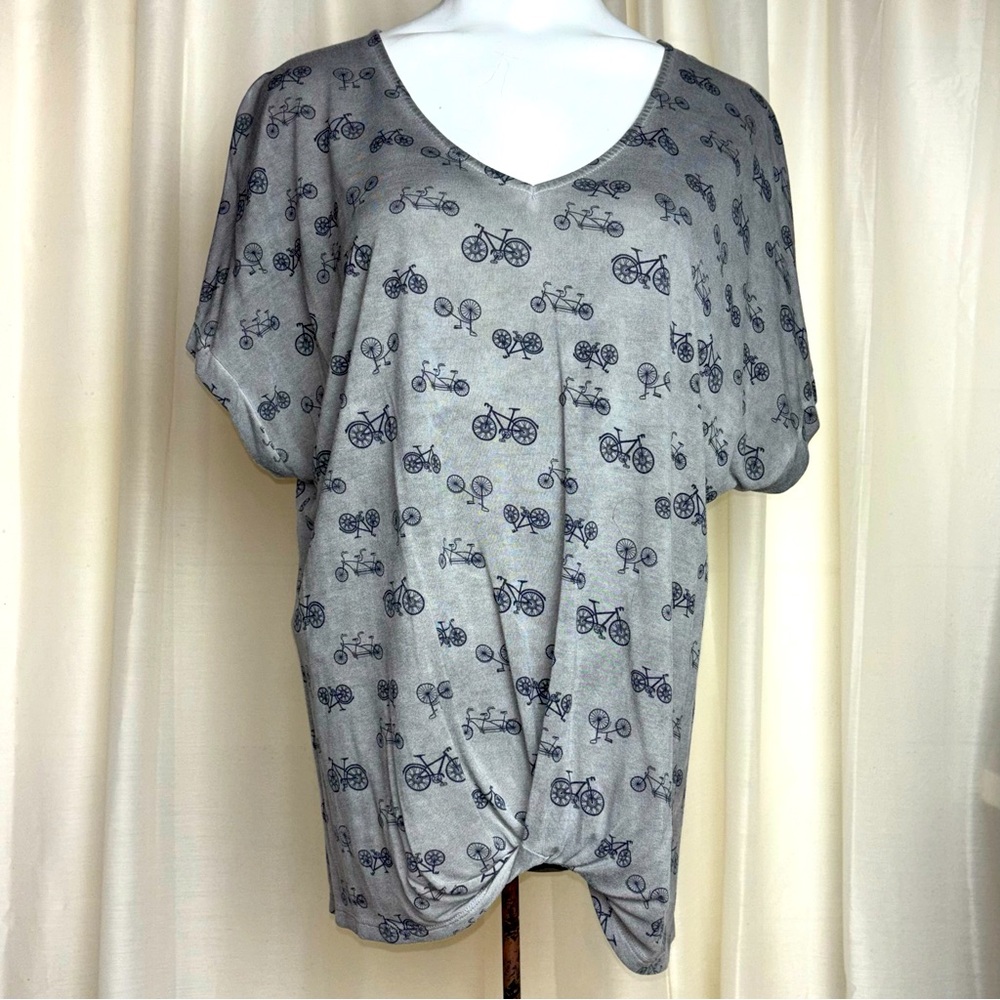 Dantelle Bicycle Knot Detail Shirt Sleeve Shirt Blouse Top